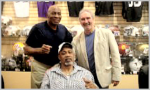 Harry with ex boxing champions Earnie Shavers & Ken Norton...