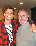 Harry with actor Matthew Gray Gubler, star of the popular American television series 'Criminal Minds'